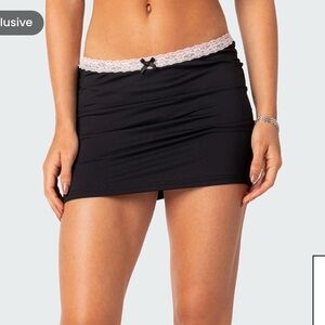 Black Spandex Edikted Mini Skirt